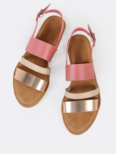 Trendy Sandals, Balenciaga Shoes, Slingback Sandals, Gold Sandals, Womens Sandals Flat, Slingback Sandal, Casual Sandals, Sandal Espadrille