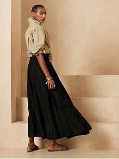 Women's Clothing - Shop New Arrivals | Banana Republic Silk Maxi Skirt, Silk Maxi, Casual Weekend, Casual Spring, Spring Summer Outfits, Skirt Length, Lay Flat, Business Casual, Banana Republic