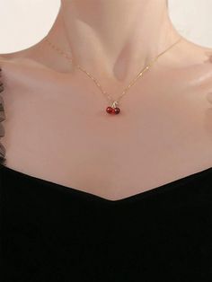 Cherry Pendant Necklace | SHEIN USA Cherry, Pendant Necklace, Pendant