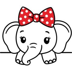 an elephant with a bow on its head