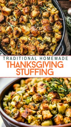 Thanksgiving Recipes: Traditional Homemade Thanksgiving Stuffing Stuffing Recipes For Thanksgiving Inside Turkey, Homemade Bread Stuffing Recipe Thanksgiving, Rosemary Stuffing Thanksgiving, Turkey Bread Stuffing Recipes, Thanksgiving Side Dishes Stuffing, Easy Homemade Stuffing Thanksgiving, Oven Stuffing Recipes Turkey, Homemade Thanksgiving Stuffing Recipe, Herb Seasoned Stuffing