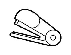 a black and white line drawing of a pair of hair clippers on top of each other