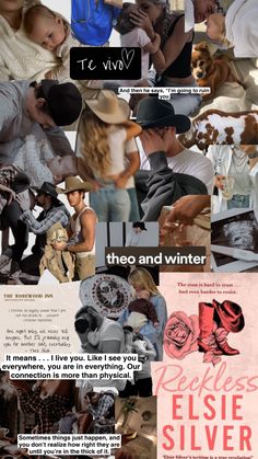 the collage shows people in hats and clothing, with words above them that read believe silver