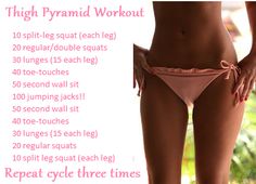 For the perfect inner thighs Pyramid Workout, Trening Fitness