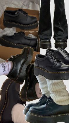 Low Rise Platform Docs, Doc Marten Socks, Doc Martens 8053 Quad, Shoes Downtown Girl, Doc Martens Outfit Women, 8053 Dr Martens Outfit, Docs Aesthetic, Doc Martens 8053, Low Doc Martens Outfit