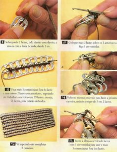 instructions on how to make a chain bracelet