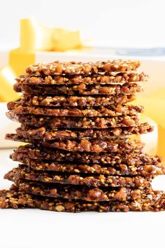 a stack of cookies sitting on top of each other