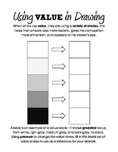 the color scheme for using value in drawing