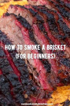 How to smoke a brisket in a smoker includes all the best research, experience and tips by guest chef Bob to get you to a tender, mouth watering smoked brisket. We included a great shortcut and step by step instructions that even a novice can follow. Smoked Brisket In Electric Smoker, Preparing Brisket For Smoker, Bradley Smoker Brisket Recipes, How Do You Cook Brisket, Easy Smoked Brisket Recipes, Smoked Bbq Brisket, Electric Smoker Brisket Masterbuilt, Smoked Beef Brisket Electric Smoker, How To Cook A Brisket In A Smoker