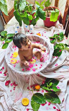 Baby photoshoot ideas Tonsure Ceremony Ideas, Sankranthi Theme Baby Photoshoot, Fruit Bath Photoshoot, Annaprasana Decoration Ideas, Annaprashan Decoration, Baby Annaprasana Ideas, Milk And Fruit, Rice Ceremony, Bath Photoshoot