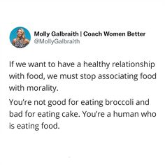 Woman-in-Charge Molly Galbraith said it best!⁠ ⁠ Separating food from morality can be tricky, whether for yourself or your clients (or both)!⁠ ⁠ We dig deep into this and SO much more — like body image, disordered eating, menopause, PCOS, Hashimoto's, exercise — in our GGS-1 Women’s Coaching Specialist Certification. Click the link to learn more!⁠ ⁠ Group Fitness Instructor, Precision Nutrition, Strength And Conditioning Coach, Health And Wellness Coach, Strength Conditioning, Fitness Instructor, Nutrition Coach, Personal Trainers, Group Fitness