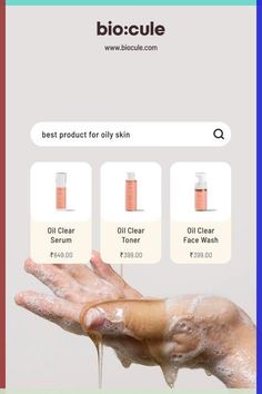 a person's hand with soap on it and the words best product for oily skin