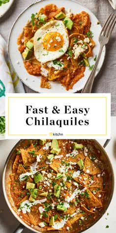 the cover of fast and easy chilis with an image of a plate of food