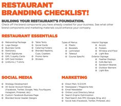 the business checklist is shown in red and white with an orange font that says branding checklist