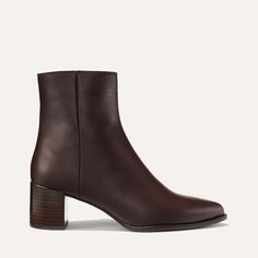 The Downtown Boot - Espresso Calf Classic Fall Boots With Removable Insole, Brown Boots Fashion, Dark Brown Boots, Patent Leather Ballet Flats, Brown Chelsea Boots, Black Shirts Women, Brown Leather Ankle Boots, Classic Boots, Socks And Sandals