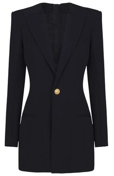 Long Sleeve Concealed Pocket Blazer Dress Black DESIGN: Color: Black V-neck Long sleeves Button detail Lined Concealed pocket Exposed zipper at back Gentle Dry Clean Only Length S: 30.70'' / 78cm Length M: 31.10'' / 79cm Length L: 31.49'' / 80cm Length XL: 31.88'' / 81cm Length XXL: 32.28'' / 82cm MATERIAL: Polyester + Cotton Delicate sewing and hemming by durable needle lockstitch machine. YKK zipper (known as the most durable and reliable zippers manufactured today). To maintain the beauty of your garment, please follow the care instructions on the attached label. Colour may vary due to lighting on images. The product images (without model) are closest to the true color of the item.     * Order one size up for a relaxed fit. * Pay special attention on measurements to ensur Luxury Long Sleeve Blazer With Side Pockets, Luxury Long Sleeve Blazer Dress For Career, Luxury Long Sleeve Fitted Jacket Dress, Luxury Single Button Blazer Dress For Office Wear, Luxury Tailored Blazer Dress With Hidden Buttons, Luxury Blazer Dress With Concealed Placket For Office, Luxury Fitted Blazer Dress With Notch Lapel, Luxury Blazer Dress With Welt Pockets For Business, Luxury Black Blazer Dress With Lapel Collar