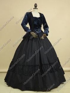 High Quality Civil War Dress Victorian Period Gown Reenactment Theatrical Costume Masquerade Ball Gown, Victorian Skirt, Steampunk Dress, Witch Dress, Bustle Dress, Period Dress, Victorian Costume, Black Striped Dress, Brocade Dresses