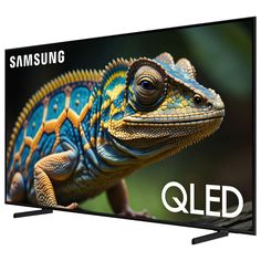 the samsung qled tv is shown with an image of a lizard on it