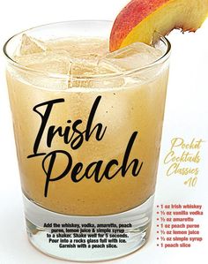 a magazine cover with a drink and an apple on the top, which reads fresh peach