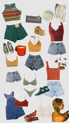 Summer Outfits Aesthetic Beach Vintage, Out Banks Outfits, Beach Outfit School, Spring Beach Outfits Casual, Pouge Life Inspired Outfits, Obx Clothing Style, Beachy Boho Aesthetic Outfits, Summer Vibes Aesthetic Outfit, Outerbanks Aethstetic Outfit