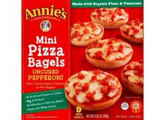 annie's mini pizza bagels uncooked pepperoni - 8 ctr