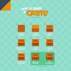 how to draw a crate in minecraft