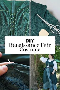 Looking for an easy DIY Renaissance fair costume to wear this summer? Let me show you how you can make the perfect fantasy outfit, no matter what kind of character you want to be.  Note: Because I am more familiar with feminine Renaissance fair costumes, that will be the main focus here, but I do have costume ideas that can apply for feminine or masculine costumes. Diy Renfaire Costume, Midevil Costumes, Larp Costume Diy, Diy Fairy Costume Women, Simple Ren Faire Outfit, Diy Ren Faire Costume, Renicansse Fair Outfits, Medieval Costume Diy, Renfaire Outfit