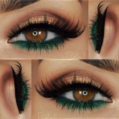 Green and Brown Eyeshadows on Brown Eyes Garara Suit, Eid Makeup, Make Up Mata, Makeup Cantik, Membentuk Alis, Smoked Eyes, Celebrity Recipes, Makeup Tip, Smink Inspiration