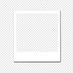 an empty white square frame on a transparent background