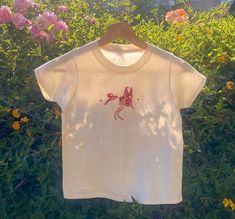 *Castle & Dragon* Hand embroidered whimsical children's t-shirt Fairy Tshirt, Dragon Graphic Tee, Cotton T-shirt With Dragon Print, Black Crew Neck T-shirt With Dragon Print, Cotton Crew Neck T-shirt With Dragon Print, Dream Wardrobe, Dream Clothes, Looks Vintage, What I Wore