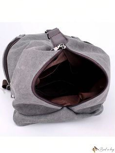 Bird in Bag - Women's Casual Student Backpack with Large Capacity Gray School Bag With Anti-theft Pocket, Gray Anti-theft Backpack For Daily Use, Casual Gray Backpack With Anti-theft Pocket, Casual Softback Backpack With Anti-theft Pocket, Gray Softback Backpack For Everyday Use, Everyday Large Capacity Gray Backpack, Gray Softback Backpack With Adjustable Strap, Casual Gray Satchel Backpack, Gray Travel Canvas Bag With Adjustable Strap