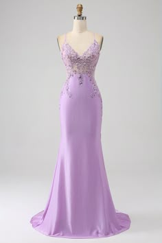 Lilac Prom Dress Mermaid, Lilac Prom Dress, Prom Dress Mermaid, Dresses With Appliques, Purple Prom, Prom Dress Inspo, Purple Prom Dress, Prom Dress Ideas, Prom Inspo