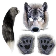 PRICES MAY VARY. Transform into a fierce werewolf with our high-quality Therian Wolf Mask, Tail, and Paw. Made with attention to detail, the mask features a realistic wolf snout and fur texture that will make you stand out at any event. The matching Therian Wolf Tail adds a touch of authenticity to your look, complete with soft fur and a sturdy clip for easy attachment. Don't forget to complete your transformation with the Therian Wolf Paw gloves, featuring sharp claws and a comfortable fit for Wolf Hoodie With Ears, Kids Fox Costume, Therian Paws, Therian Wolf, Ears And Tail Set, Realistic Wolf, Fox Ears And Tail, Therian Masks, Wolf Tail