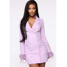 Reposhing This Item I Purchased From @Altered1. Loved It, But Ready To Rotate For Something New. Questions? Leave A Comment Below! Business Formal Women, Mini Blazer Dress, Mini Blazer, Lavender Fashion, 16th Birthday Outfit, Grad Outfits, Business Lady, Dress Lavender, Business Attire Women