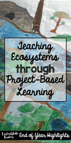 an art project with the words teaching ecosystems through project based learning