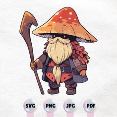 Cute Fantasy Illustration, Potion Character Design, Cute Mushroom Design, Mushroom Cartoon Character, Sibling Character Design, D&d Illustration, Character Sticker Design, Hand Character Design, Mushroom Character Art