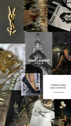 #ysl #aesthetic #yvessaintlaurent #itgirl #itgirlfashion #style #paris #oldmoneystyle #perfume Yves Saint Laurent Party Theme, Ysl Woman Aesthetic, Ysl Aesthetic Wallpaper, Ysl Astethic, Yves Saint Laurent Wallpaper, Ysl Wallpaper, Luxury Aesthetic Wallpaper, Ysl Collage Wallpaper