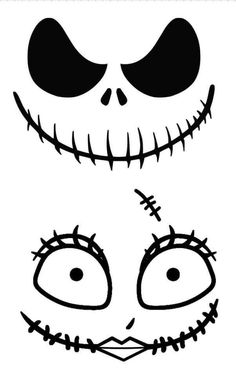 the face of jack skellinger from the nightmare before it was drawn by hand