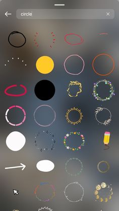 an iphone screen with different colored circles and arrows