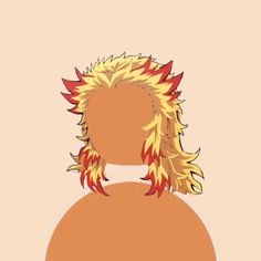 the back of a person's head with red and yellow hair