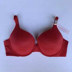 Nwt Victoria’s Secret Body By Victoria Perfect Shape Bra Red 36d Lightly Lined Underwire Fully Adjustable Straps Back Hook And Eye Closure Picot Trim At Neckline Center Charm Logo Heart Excellent Condition, New With Tag No Flaws Smoke And Pet Free Home Thanks For Looking And Happy Shopping Elegant Seamless Red Bra, Elegant Red Seamless Bra, Fitted Seamless Red Bra, Red Fitted Seamless Bra, Fitted Red Seamless Bra, Red Push-up Bra With Medium Support, Fitted Red Padded Bra, Red Bra With Medium Bust Support, Logo Heart