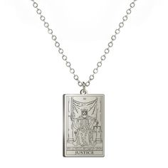 PRICES MAY VARY. Size: Pendant size: 22.3mm*12.5mm , Chain Length: 40+5cm，Weight：4.8g Material：Tarot Card Necklace is made of Stainless steel which has the advantages of not fading, not easy to scratch and leaving marks, and never deformed. Design:We provide you with Multiple styles can be choose.It can meet your different daily wearing needs,so these necklaces deserve to purchase. Packaging：Our jewelry is individually inspected before shipping,and it will come in a pretty flannel pocket packagi Divination Magic, Cards Necklace, Magic Amulet, Major Arcana Tarot, Arcana Tarot, Vintage Tarot, Astrology Tarot, Laser Printing, Astrology Necklace