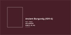 an image with the words ancient burgundy 1011 - 6