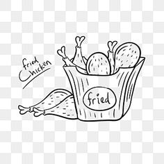 a black and white drawing of fruit in a basket with the words find under it