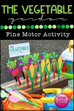 the vegetable garden fine motor activity for kids