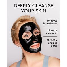 The Charcoal Peel Off Face Mask has been carefully selected to promote skin health and radiance. Skin Calming: Packed with natural ingredients, lavender, Ginkgo biloba extract, green tea and tea tree oil delivers skin benefits. Easy to Use: Easy application with clear instructions: simply apply, let it dry and peel off for smoother skin. Our peel off mask with natural ingredients are easy to use and fit into normal routines. Benefits: Enjoy multiple benefits from this black mask peel off, includ Mask For Blackheads, Face Mask Korean, Face Mask Peel Off, Black Peel Off Mask, Peel Off Face Mask, Face Peel Mask, Black Head Remover Mask, Pore Tightening, Blackhead Mask