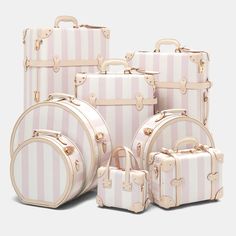 The Illustrator - Pink Vanity – Steamline Luggage Steamline Luggage, Pink Vanity, Luxury Luggage, Leather Suitcase, Luggage Case, Hat Boxes, Luggage Sets, Cute Bags, Suitcases