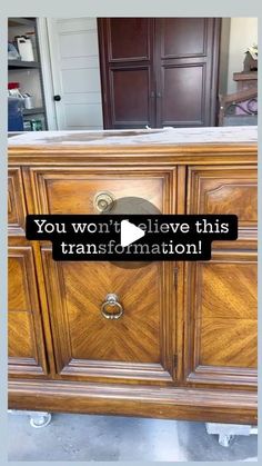 an old dresser with the words you won't believe this information