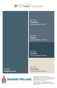 the color scheme for sheryln williams's paint swatches