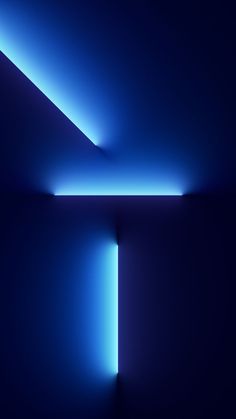 an image of blue light coming from the ceiling in a dark room with no lighting